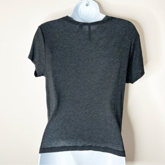 Anthropologie Joe’s Jeans Women's T-shirt Tee short sleeve Heather Black XS - Picture 12 of 13